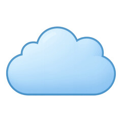 Blue Cloud Vector Icon
