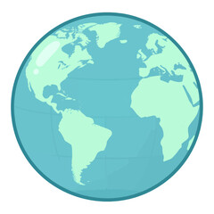 Blue Globe Earth Vector Icon