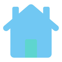 Blue House Vector Icon