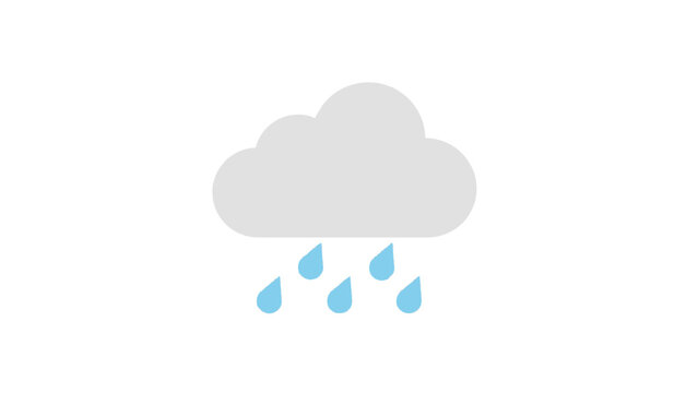 Gray Cloud with Rain Drops Falling.