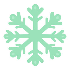 Fototapeta premium Light Green Snowflake Vector Icon