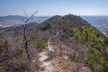 高御位山（たかみくらやま）兵庫県加古川市と高砂市にまたがる標高304mの山のハイキング中に見える風景