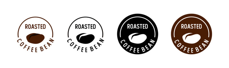 Roasted Premium Coffee Bean Outline Brown