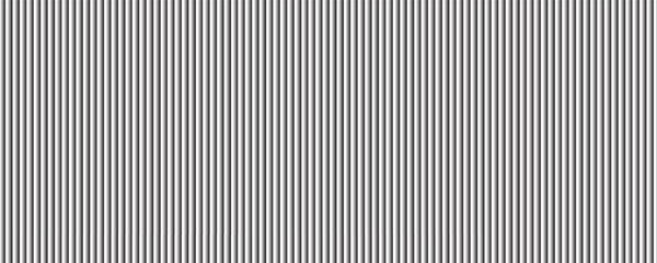 Fototapeta premium Narrow black-white vertical lines. Symmetric geometric ornament. Striped seamless pattern, abstract wallpaper. Digital paper for textile print, page fill. Vector