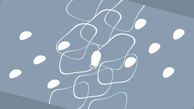Sperm Cells Swimming Towards Egg Fertilization.