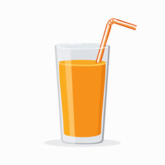 Vibrant Refreshing Fruit Beverage in a Clear Glass with a Striped Straw for a Sunny Day Pick-Me-Up