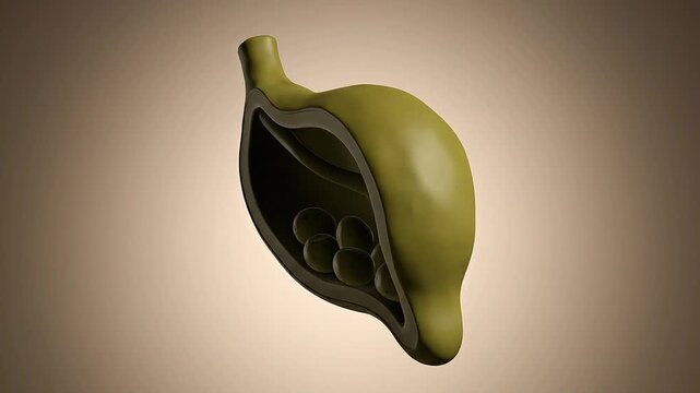 Ultra-Realistic Scientific 3D Visualization of Gallstones &ndash; Static Gallbladder Anatomy