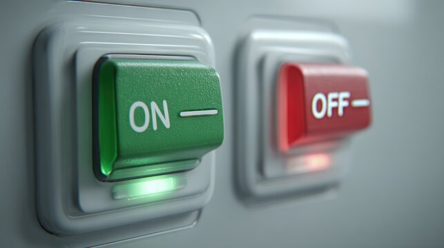 On and off switches illustration