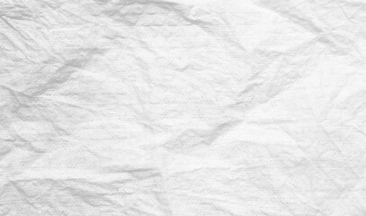 Naklejka premium Wrinkled paper texture isolated on transparent background with copy space.