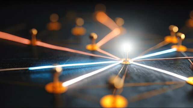 Feedback-led investment network visualizes functionally coded capital allocation and strategic return flow.