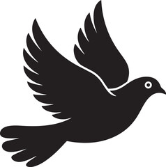 Obraz premium Flying Dove Silhouette Vector