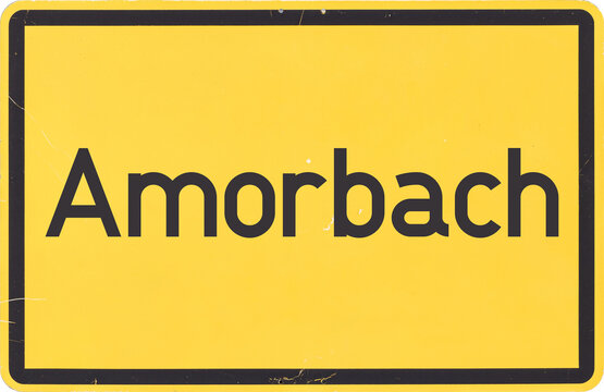 Ortsschild Amorbach