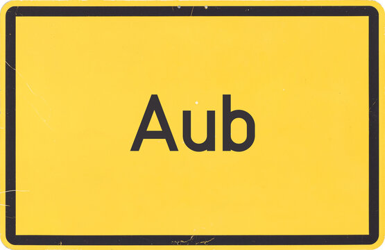 Ortsschild Aub