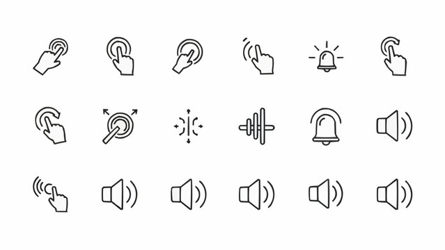 Sound wave speaker phone icons.