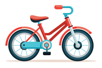 Fototapeta premium kids toy bicycle vector on white background