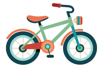 Fototapeta premium kids toy bicycle vector on white background