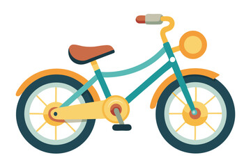 Fototapeta premium kids toy bicycle vector on white background