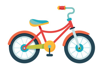 Fototapeta premium kids toy bicycle vector on white background