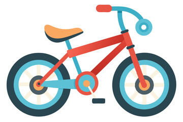 Fototapeta premium kids toy bicycle vector on white background