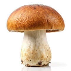 Raw Boletus Edulis Mushroom Illustration for Healthy Vegan Diet
