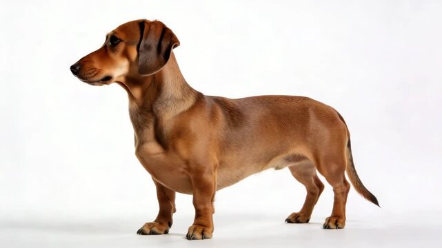dachshund dog isolated on a white background video