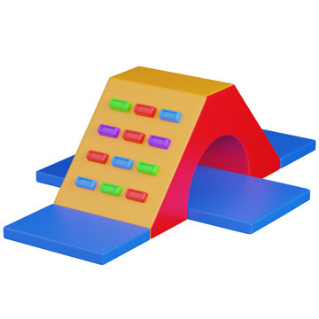 3D render Kids Climbing Structure with Arch Tunne and Kids Climbing l icon 