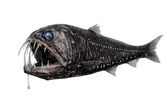 Viperfish deep sea predator with sharp teeth