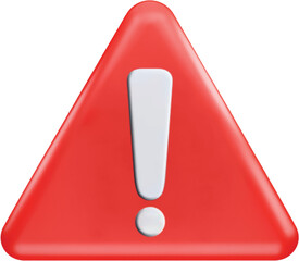 Warning Sign red Pentagonal Shape with Exclamation Mark
