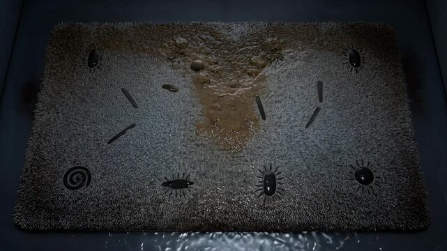 Dirty Doormat Microbe Bacteria Science Surface - Pest Contamination Concept