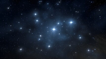 Obraz premium A vibrant nebula glows amidst a vast field of sparkling stars in the deep cosmic expanse