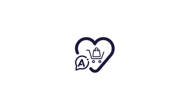 Heart shaped love symbol icon.