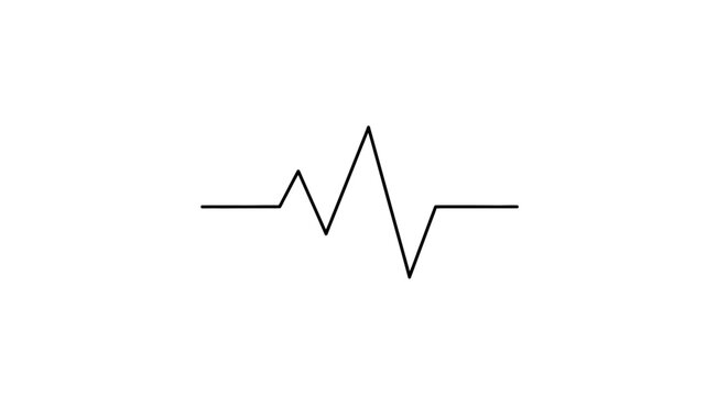 ECG heartbeat pulse line graph.