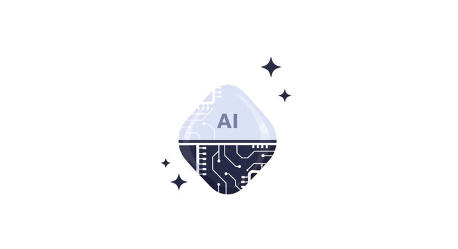 Artificial Intelligence Technology Logo Design.