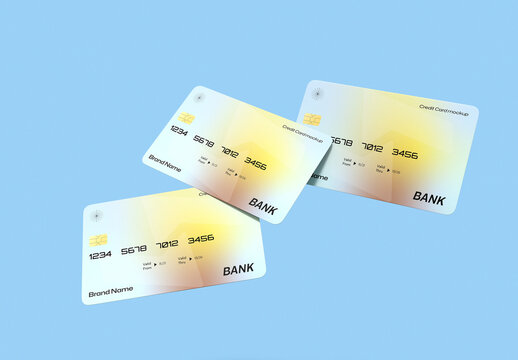 Modern banking Credit Card Mockup Set