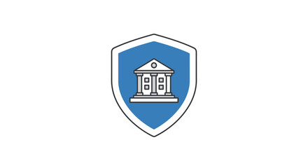 Banking institution logo on shield.