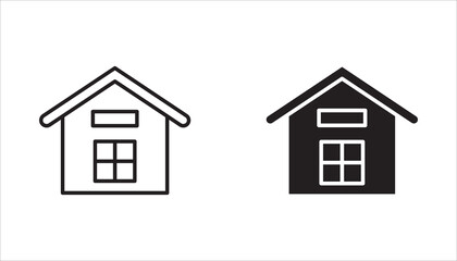 Fototapeta premium Home icon set collection. Home page icon. House icon, Simple house symbol, Building icon. Vector illustration.