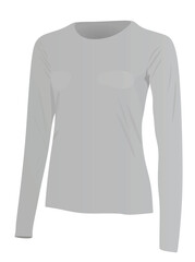 Naklejka premium Grey long sleeve t shirt. vector illustration