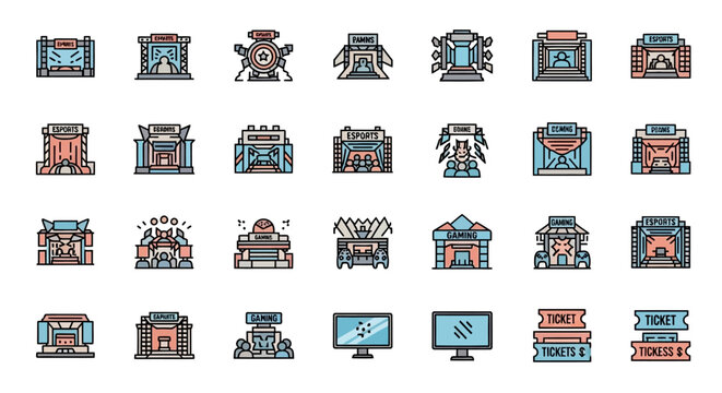 Collection of various computer icons.