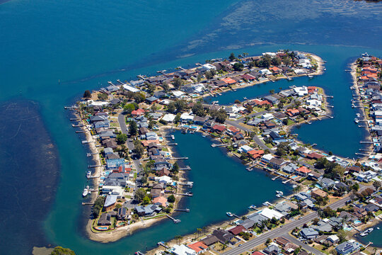 Aerial view of St Huberts Island