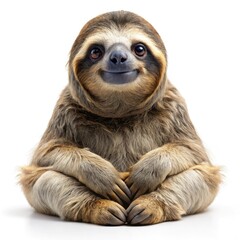 Fototapeta premium Realistic 3D Sloth Illustration for Wildlife Education and Conservation