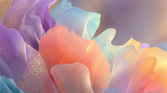 Soft delicate petals pastel colors. close-up Pink, beige cream Peony Flower bud Petals. Natural art blur background. Dreamy spring colors