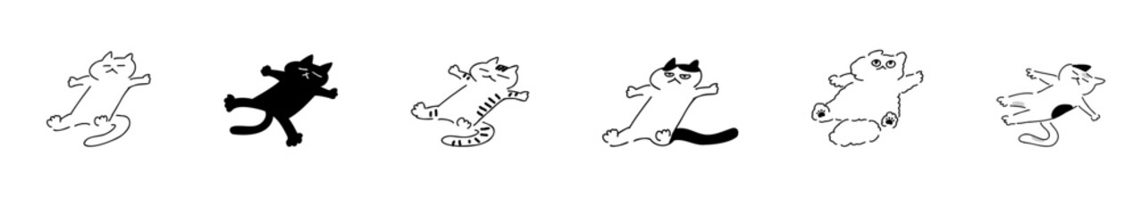 だらけねこ_ねこは液体｜白猫,黒猫,きじ猫,はちわれ,長毛猫,三毛猫｜ Chill Cat:White Cat, Black Cat, Tabby Cat, Tuxedo Cat, Long-haired Cat, Calico Cat 