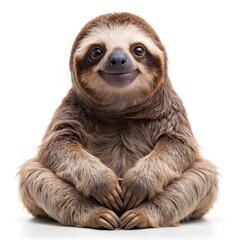 Fototapeta premium Realistic 3D Sloth Illustration for Wildlife Education and Conservation