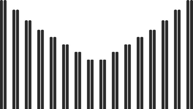 The texture is in the form of vertical double stripes that become smaller towards the center.