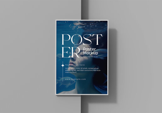 3D Wall Poster Mockup Template