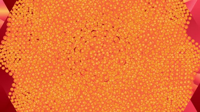 Orange Crochet Doily Closeup View.