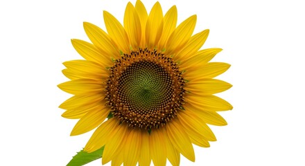 Fototapeta premium Bright Yellow Sunflower Isolated on White Background Close Up