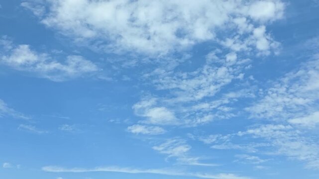 Cloudscape, Timelapse of Blue sky with clouds in textured pattern for fresh summer backgrounds and banners