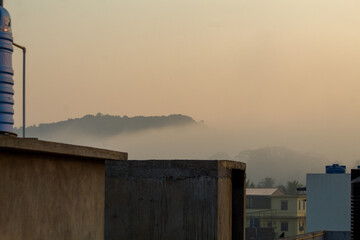 industrial building in the morning