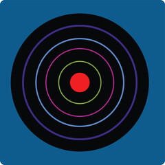 Vector Hexagonal Label with Floral Accents